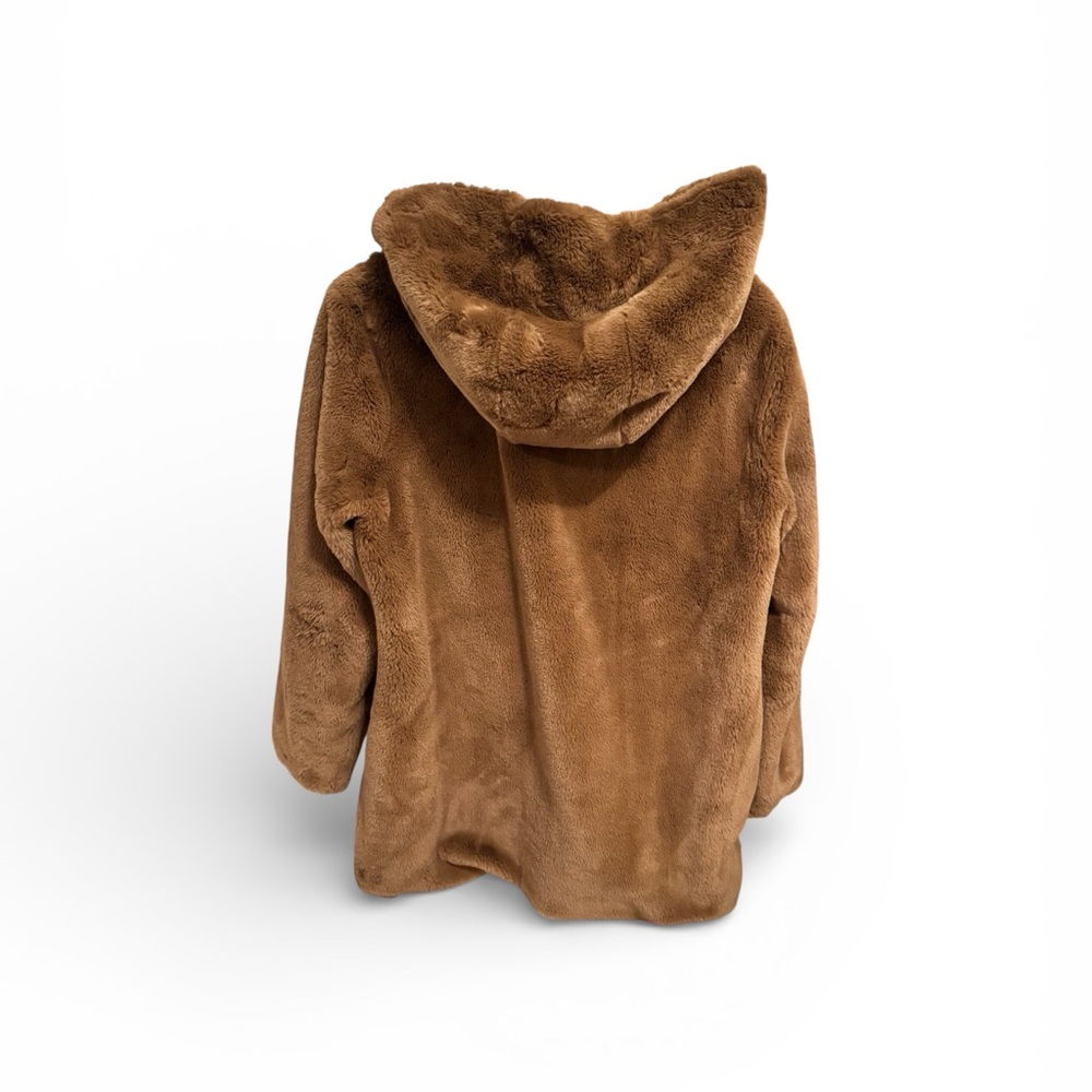 Debby Collection Cozy Brown Teddy Coat Jacket for Women so large - Picture 3 of 4